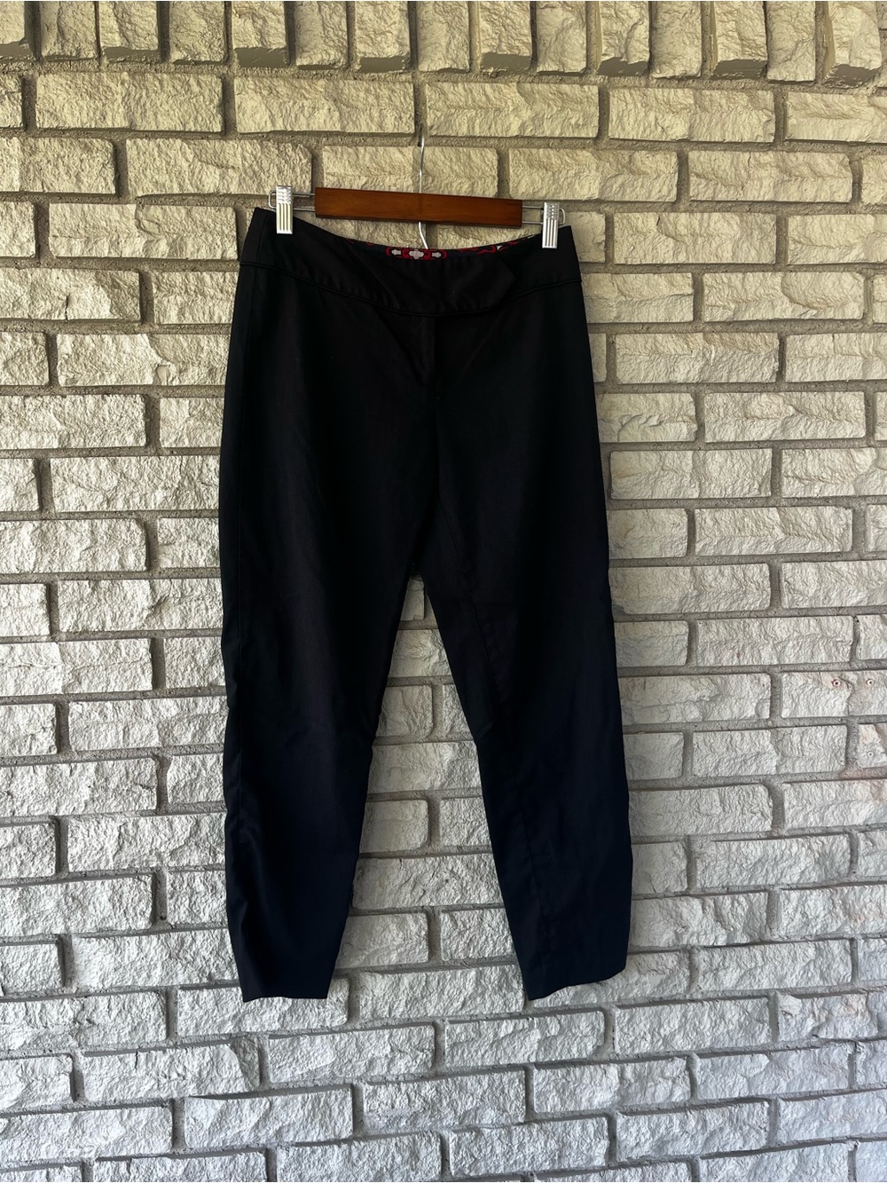 Milly New York Black Wool Straight Legged Slacks Size 2